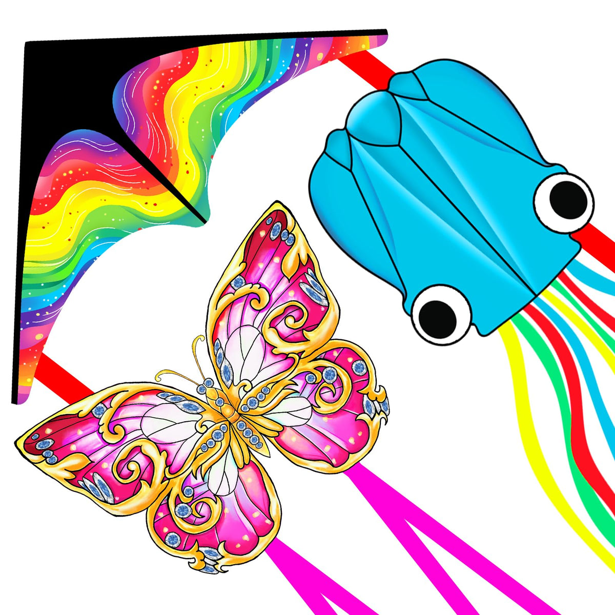 Xida Butterfly Kites for Kids and Adults Easy to Fly, Large Beach Kites