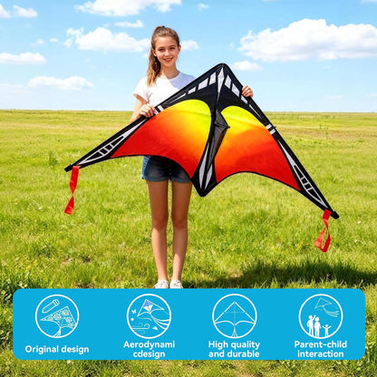 Large Kite for Kids & Adults, Easy to Fly Single Line for Kids Ages 4-8 & 8-12, Comes with 300 FT Kite String Handle