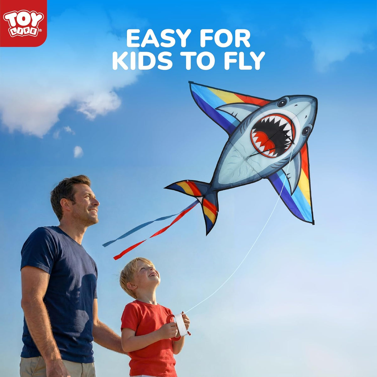 TOY Life 55.9'' Kites Easy to Fly for Kids Adults with 328.1 FT String, Beach Kite Outdoor Game Outside Toys Activity, Beach Toys for Kids, Gift for Boys Ages 4-8