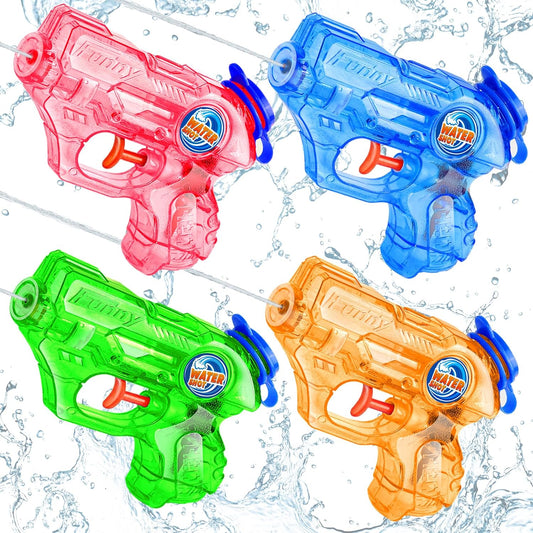 Mini Water Gun for Kids Toddler, 4 Pack Squirt Soaker Blasters Water Guns