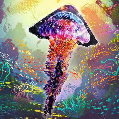 HENGDA KITE Octopus Kite Cuttlefish Kite for Kids Beginners and Adults,Jellyfish Kite,Easy to Fly and Assemble,Suitable for Outdoor Activities