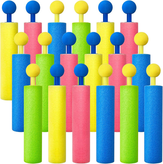 18 Pack Water Guns for Adults, Foam Water Soaker Blaster Set, Colorful Squirt Guns for Pool Battles, Beach Fun & Summer Activities