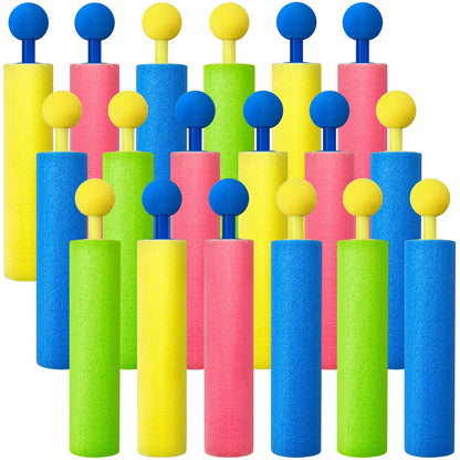 18 Pack Water Guns for Adults, Foam Water Soaker Blaster Set, Colorful Squirt Guns for Pool Battles, Beach Fun & Summer Activities