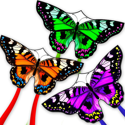 Butterflys for Kids, Beautiful Kite Easy to Fly for Beginners with 328 ft Line & Line Winder (Flower Butterfly Kite, 1)