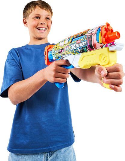 XSHOT Water Spongebob Hyperload Water Blaster (2 Pack) by ZURU – Fast-Fill Water Blaster with Spongebob Design, 33ft Range & 500ml Tank, Outdoor Summer Toy for Kids Ages 5+, Beach & Backyard Fun