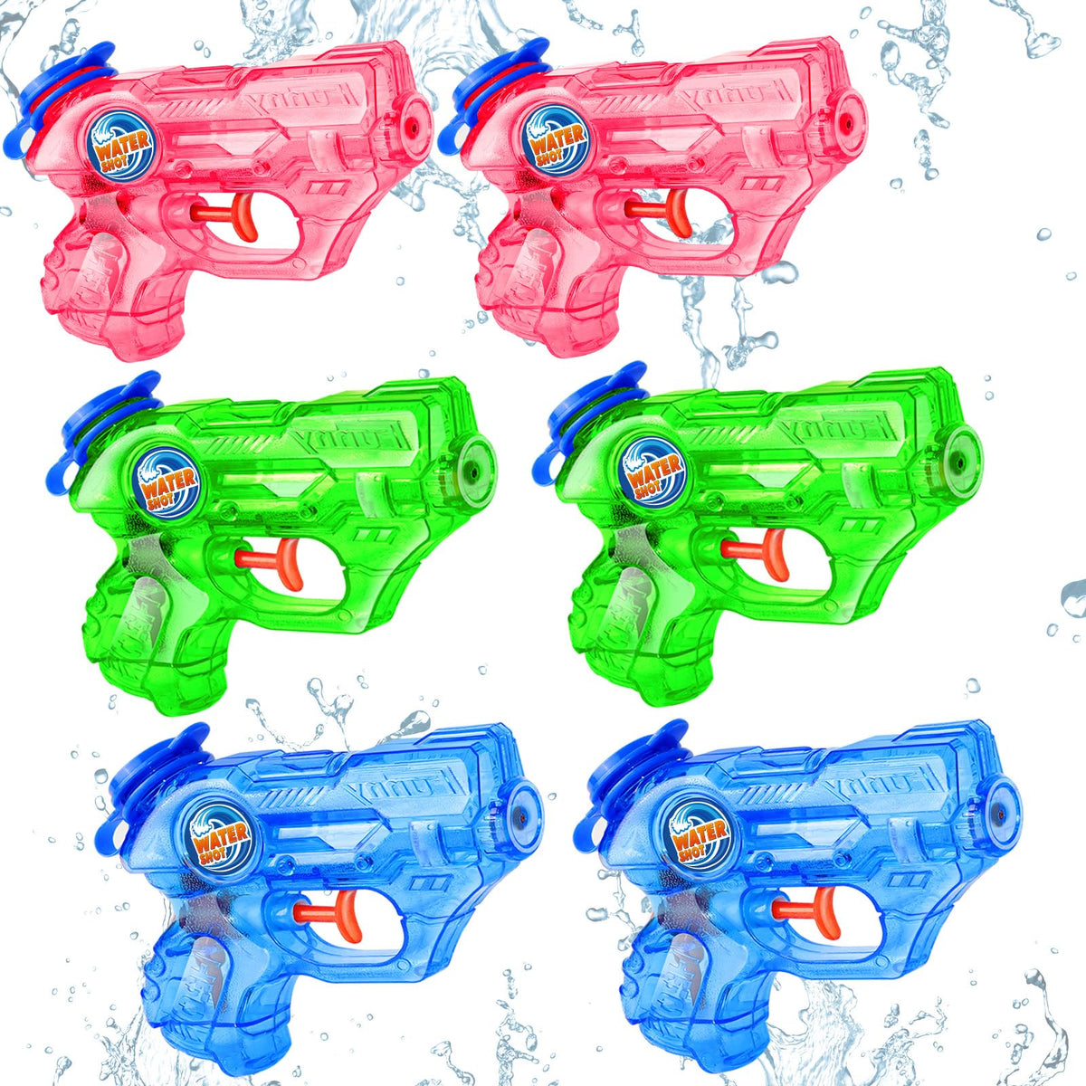 Mini Water Gun for Kids Toddler, 2 Pack Squirt Blasters Water Guns Toys