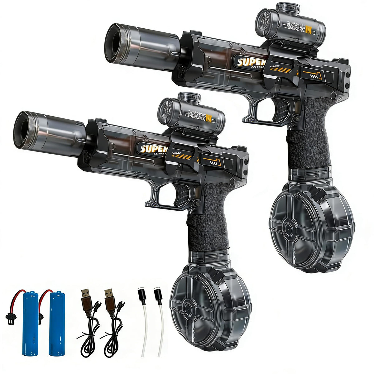2 Pack Electric Water Gun, Water Guns for Adults, Magazine Large Capacity Automatic Water Gun, Toys for Pool, Beach, Outdoor Activities