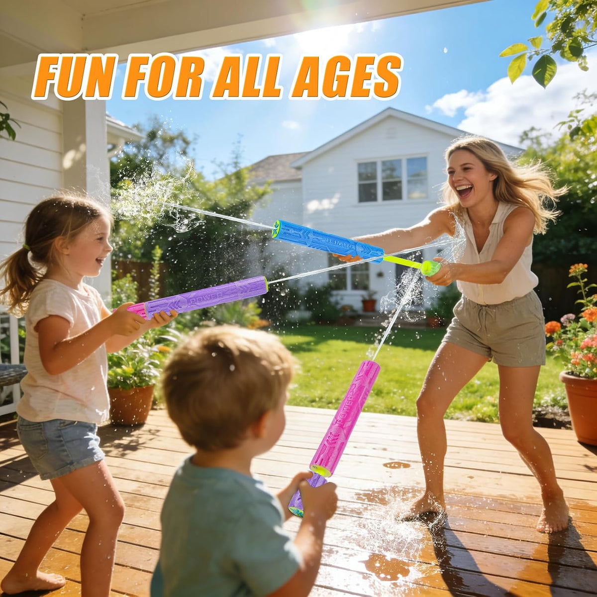 FENYAN Water Blasters, 6 Pack Pool Toys Foam Water Guns for Kids Adults