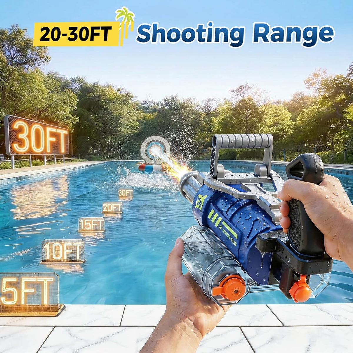 Electric Water Gun for Adults & Kids, Voice Control Automatic Water Guns