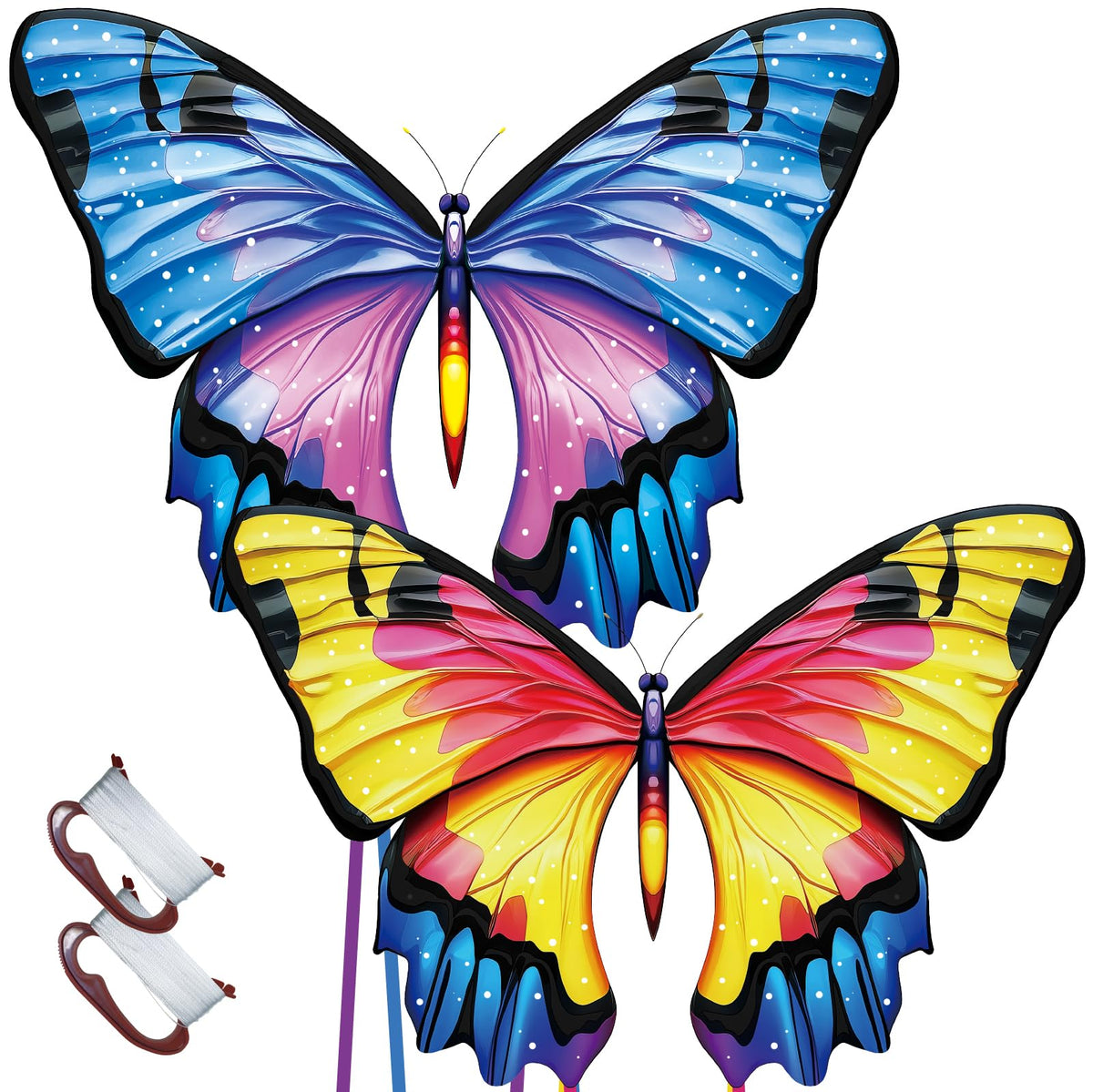 TOY Life 48.4'' Giant Girls Kites Easy to Fly for Kids Adults with 328.1 FT String, Beach Kite Outdoor Game Outside Toys Activity, Toys for Girls, Gift for Girls Ages 4-8
