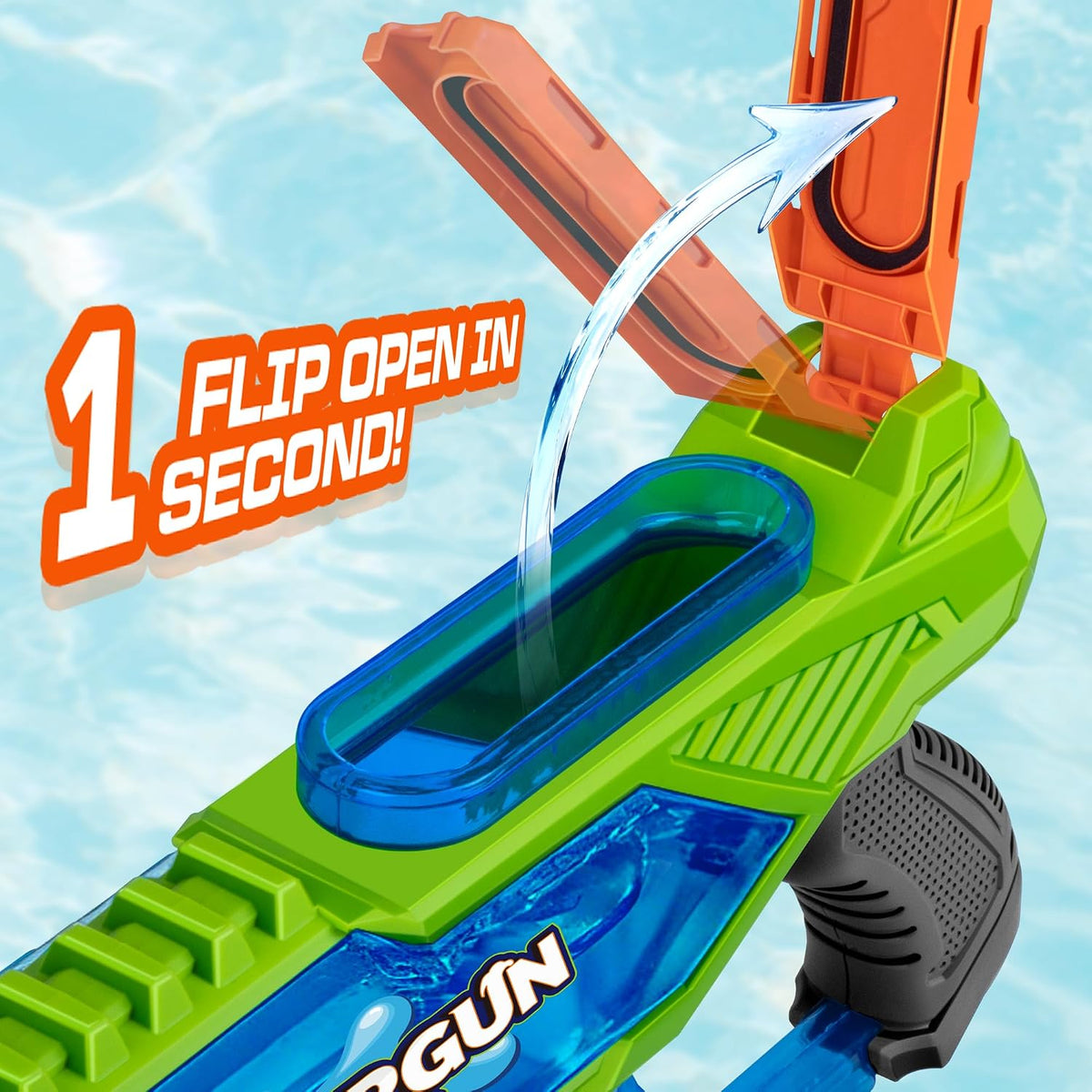 Quanquer 1000cc Water Guns for Kids Adults - 3 Pack Fast-Fill Super Squirt Blaster Soaker with 32 Feet Shooting Range Pump Action Summer Gift Outdoor Toys for Swimming Pool Beach Water Fighting