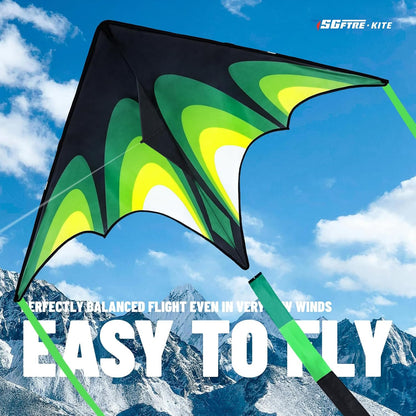 Kite, Large Delta Kites for Kids and Adults, Easy to Fly Rainbow Kites, Durable Multifunctional Beach Kite, Tangle-Free Flight Line, Durable