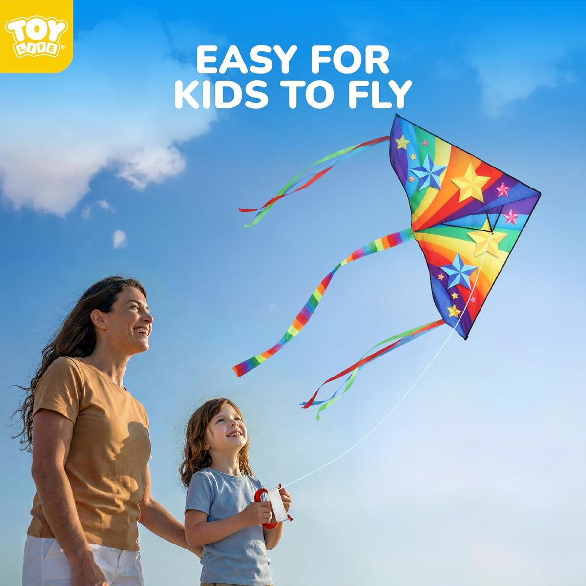 TOY Life Unicorn Kite for Kids – Large Easy to Fly Beach Kite with 50M String & Handle – Durable Nylon Outdoor Toy for Boys & Girls Ages 4-12 – Gift for Beach & Park Fun