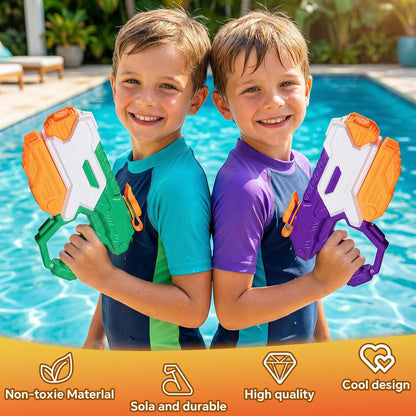 5 Pack Water Gun for Kids Adults - Long Range Super Water Blaster Soaker Squirt Gun, Summer Outdoor Toy for Boys Girls Swimming Pool, Beach, Yard, Water Fighting Play Party