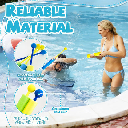 18 Pack Water Guns for Adults, Foam Water Soaker Blaster Set, Colorful Squirt Guns for Pool Battles, Beach Fun & Summer Activities
