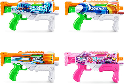 XSHOT Fast-Fill Skins Pink Hyperload (2 Pack) by ZURU, Watergun, Water Blaster Toys, 2 Blasters Total, Fills with Water in just 1 Second!