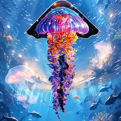 HENGDA KITE Octopus Kite Cuttlefish Kite for Kids Beginners and Adults,Jellyfish Kite,Easy to Fly and Assemble,Suitable for Outdoor Activities