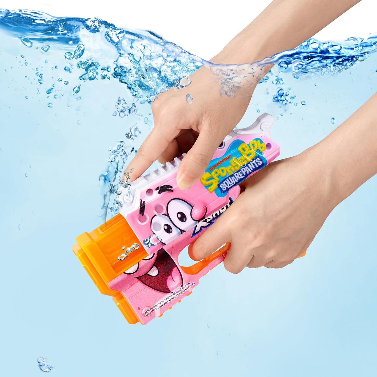 XSHOT Water Spongebob Jr Fast-Fill Water Blaster (2 Pack) by ZURU – Kid-Sized Water Blaster with Spongebob Design, Fast-Fill Tech, 30ft Range & 150ml (5 fl. oz.) Tank