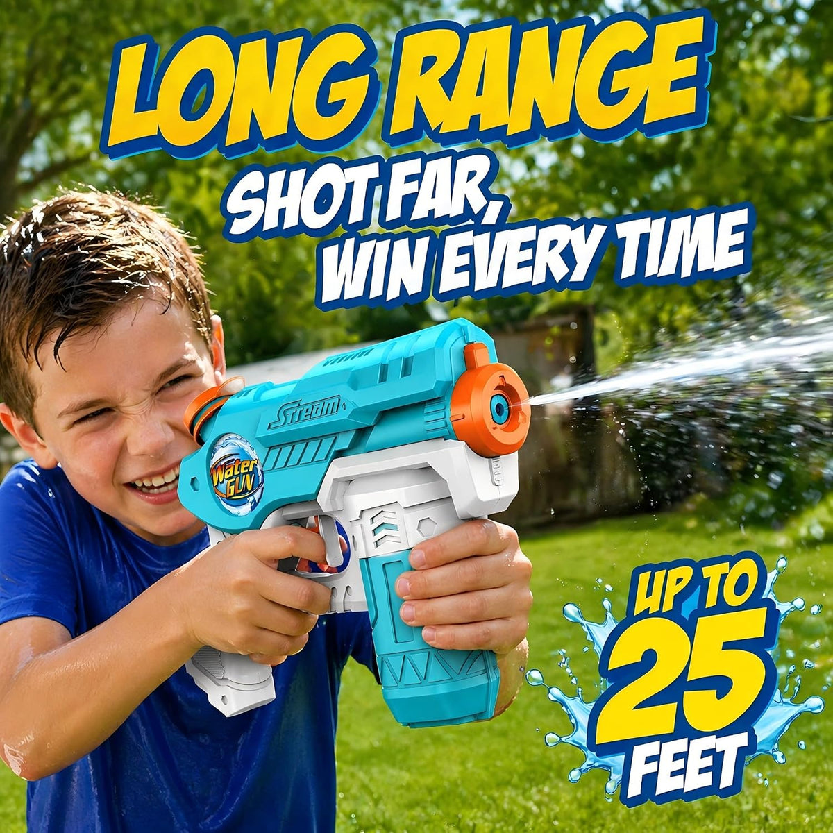 4 Pack Water Guns for Kids, Small Squirt Gun Soaker Blaster 220cc Capacity