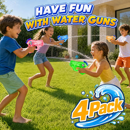Mini Water Gun for Kids Toddler, 4 Pack Squirt Soaker Blasters Water Guns