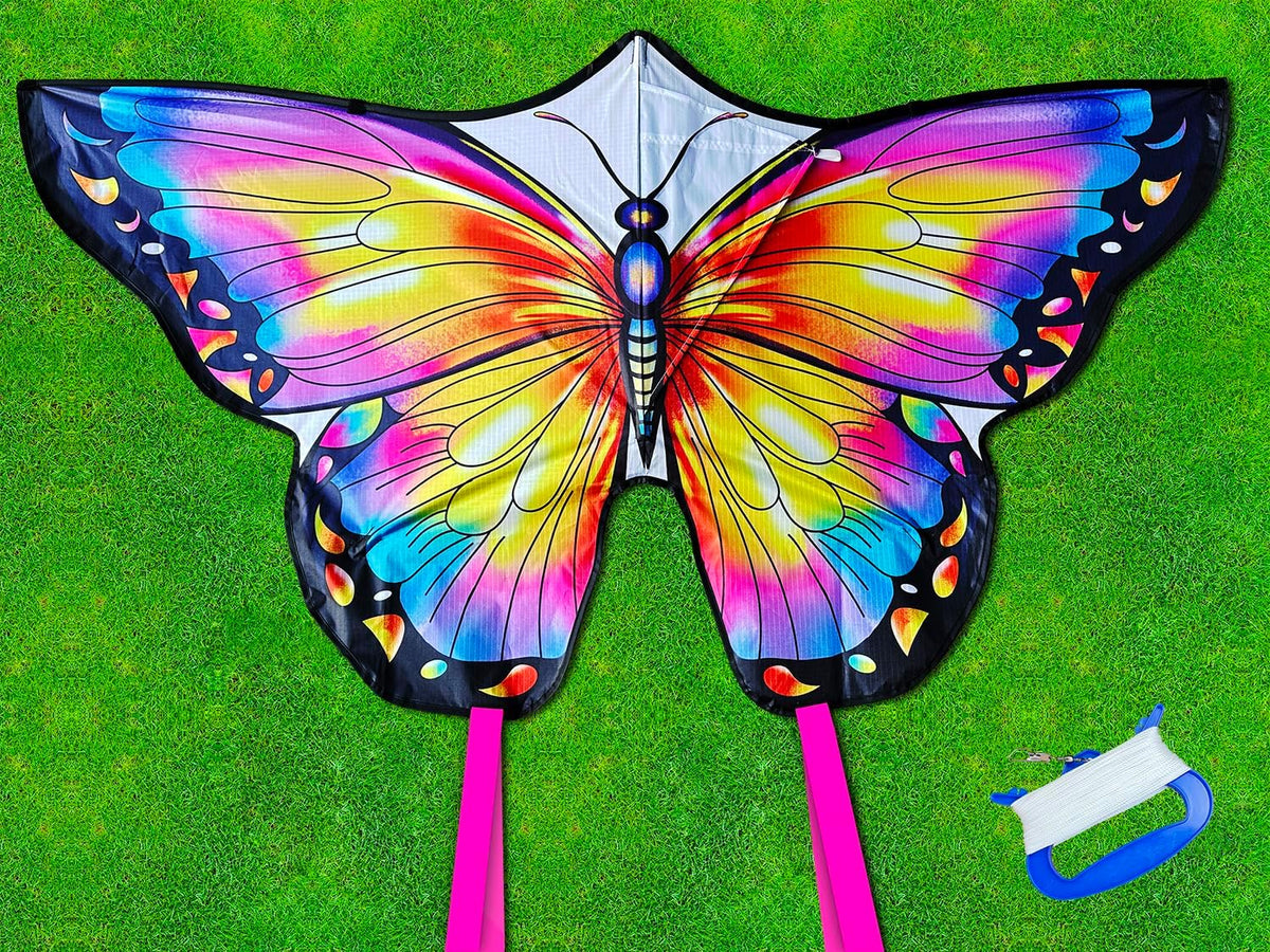 HONBO Butterfly Kites for Kids & Adults, Easy to Fly for Beginners, Each Kite with 300ft Line Handle,Beginner Kite for Kids Ages 4-8,Beach Kites for Outdoor Activities & Family Trip