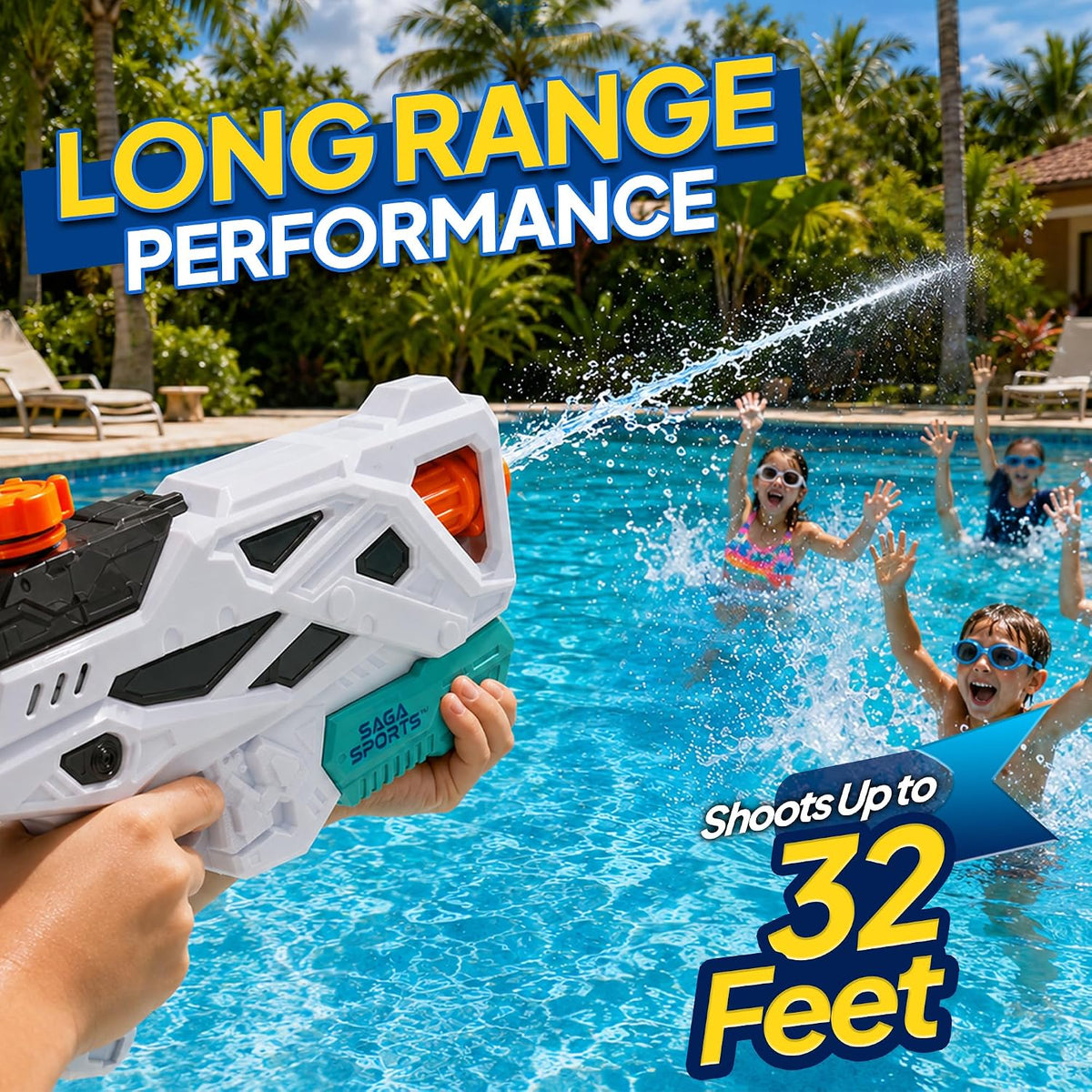 Water Gun Pack of 4, Water Guns for Adults & Kids