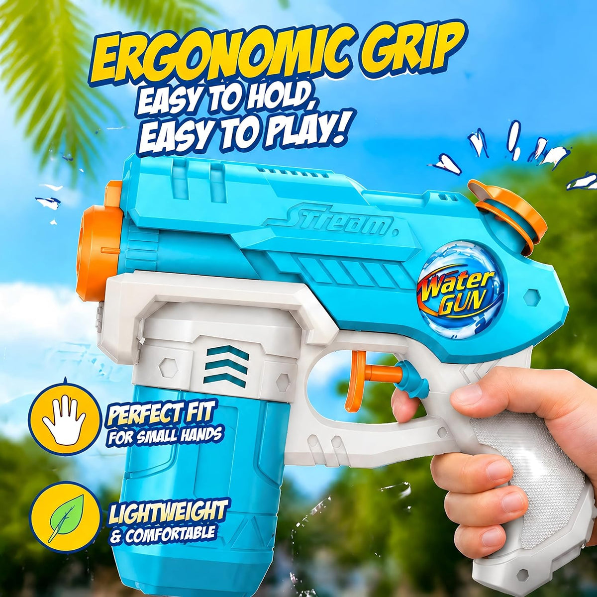 4 Pack Water Guns for Kids, Small Squirt Gun Soaker Blaster 220cc Capacity