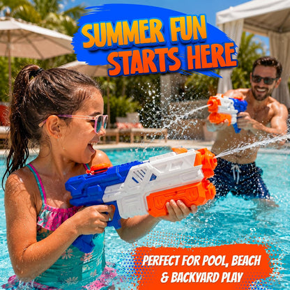 Super Large Water Gun Squirt Blasters for Kids & Adults, (1 Pack)