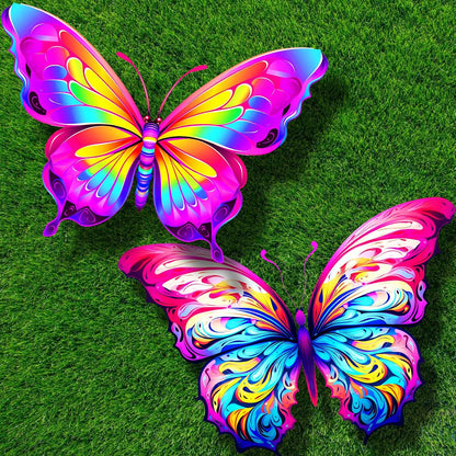 HENGDA KITE 2 Pack Butterfly Kite,for Kids and Adults,Easy to Fly,Excellent Fabric and Structure Design,The Pictures are Beautiful in high Definition,Suitable for Beginners(31x22)